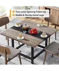 Tribesigns 39.4" Square Farmhouse Dining Table for 4