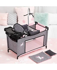 Bayer Design Multi Bed Fairy 18" Doll Bed with Integrated Highchair, Ages 3+