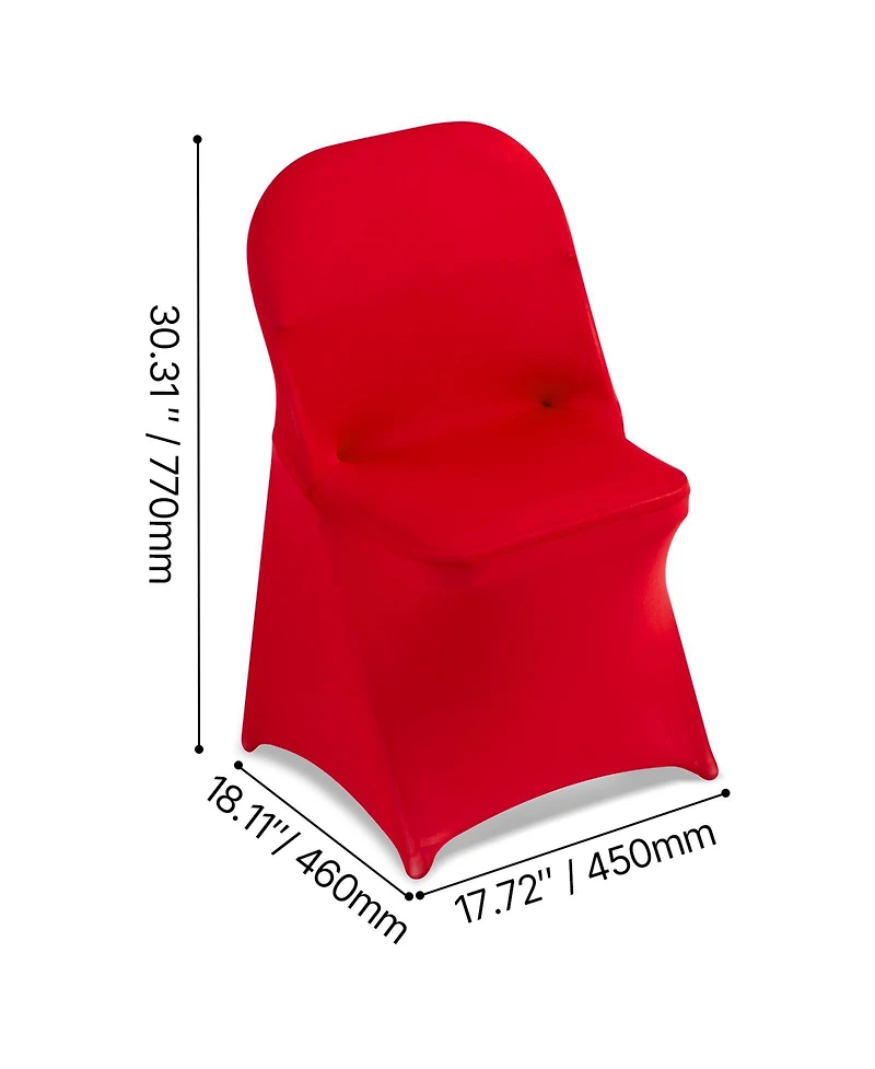 Sugift 50 Pieces Polyester Spandex Stretch Chair Covers Flat-Front Slipcovers Fits 17.72 x 18.11 x 30.31