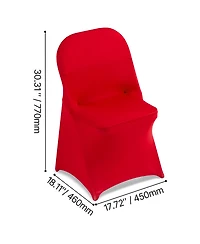 Sugift 50 Pieces Polyester Spandex Stretch Chair Covers Flat-Front Slipcovers Fits 17.72 x 18.11 x 30.31