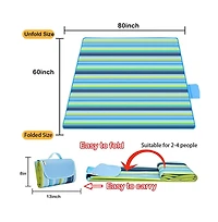 Piscifun Waterproof Foldable Portable Outdoor Picnic Beach Blanket For Travel Camping