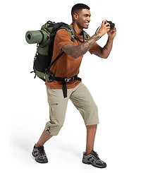 Piscifun Quick Dry Men's Capri Cargo Shorts 5 Pockets Hiking Fishing Athletic Wear