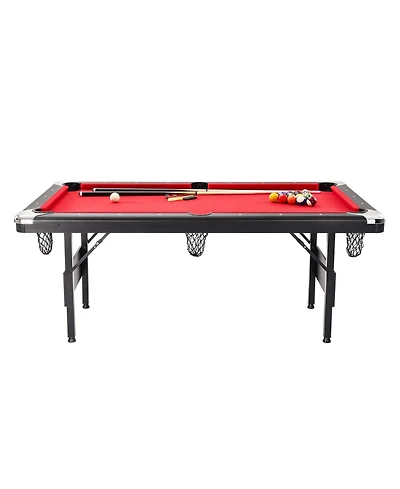 Slickblue Portable Foldable 6.3ft Pool Table with Complete Billiard Accessories