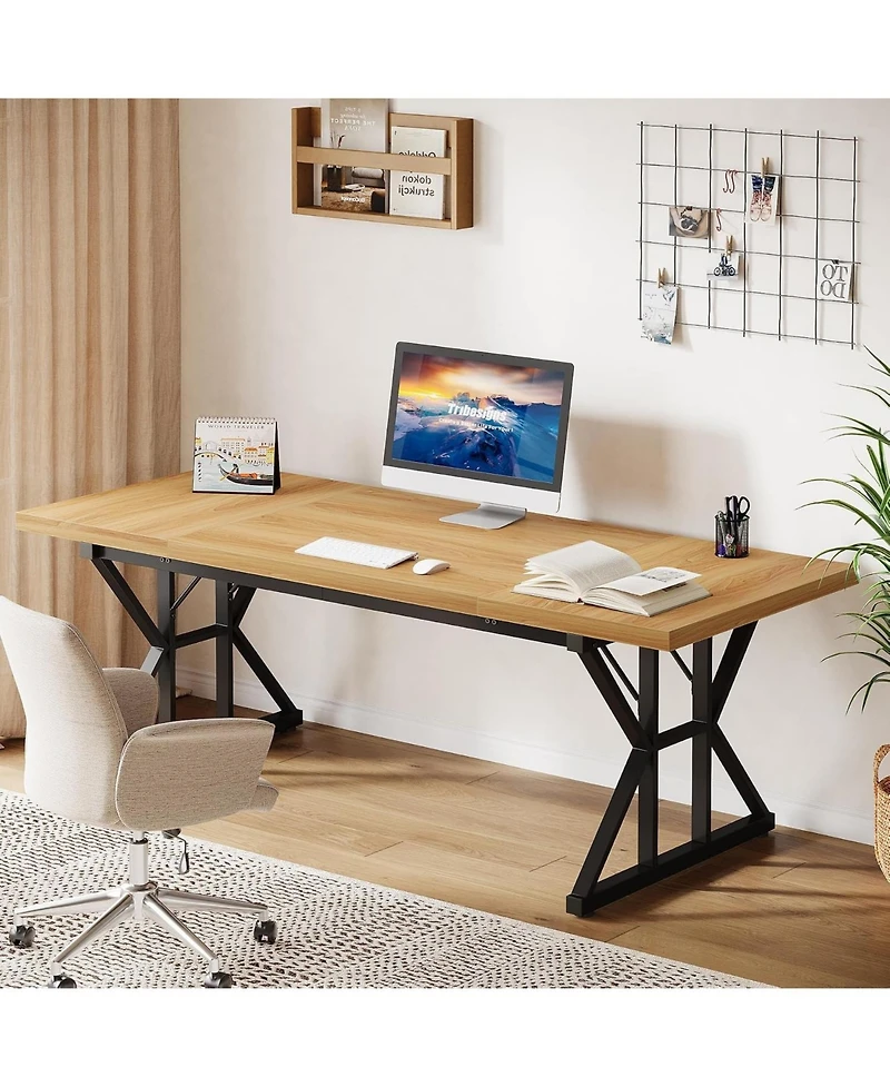 Tribesigns 70.86" Industrial Executive Desk.