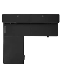 Slickblue L Shaped Adjustable Height Gaming Desk with Led Light Strip