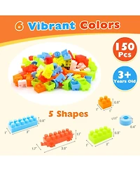 Sugift Stem Montessori Building Blocks 150-Piece Set, Ages 3+
