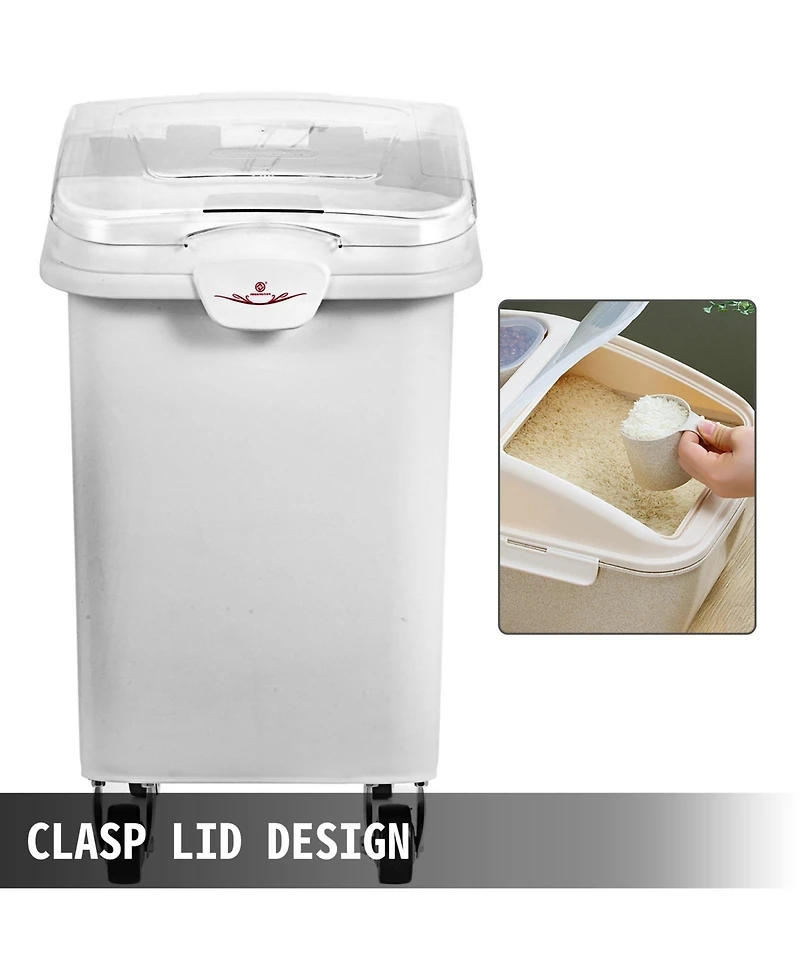 Sugift 3 Pack 21 Gallon Dry Ingredient Storage Bin on Casters for Commercial Restaurant Kitchen