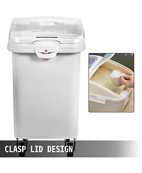 Sugift 3 Pack 21 Gallon Dry Ingredient Storage Bin on Casters for Commercial Restaurant Kitchen