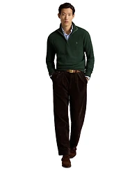 Polo Ralph Lauren Men's Mesh-Knit Cotton Quarter-Zip Sweater