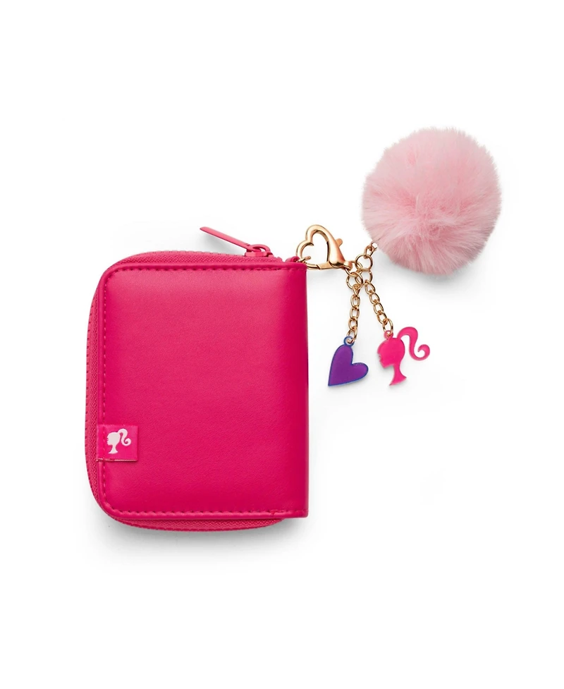 Barbie Script Kids Zip Wallet with Pom Charm