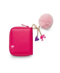 Barbie Script Kids Zip Wallet with Pom Charm