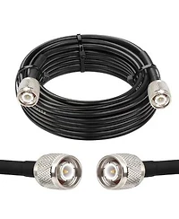 Lofree 25ft 50 Ohm Rg58 Coaxial Cable Tnc Male Connectors Low Loss For Gps Rtk Wireless Mic