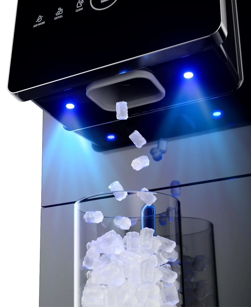Ecozy Chillio Nugget Ice Maker, 40 lbs/Day, Touchless Dispensing