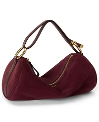 Lauren Ralph Lauren Suede Small Blaike Barrel Handbag