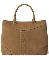 Lauren Ralph Cable-Embossed Large Marcy Satchel Bag