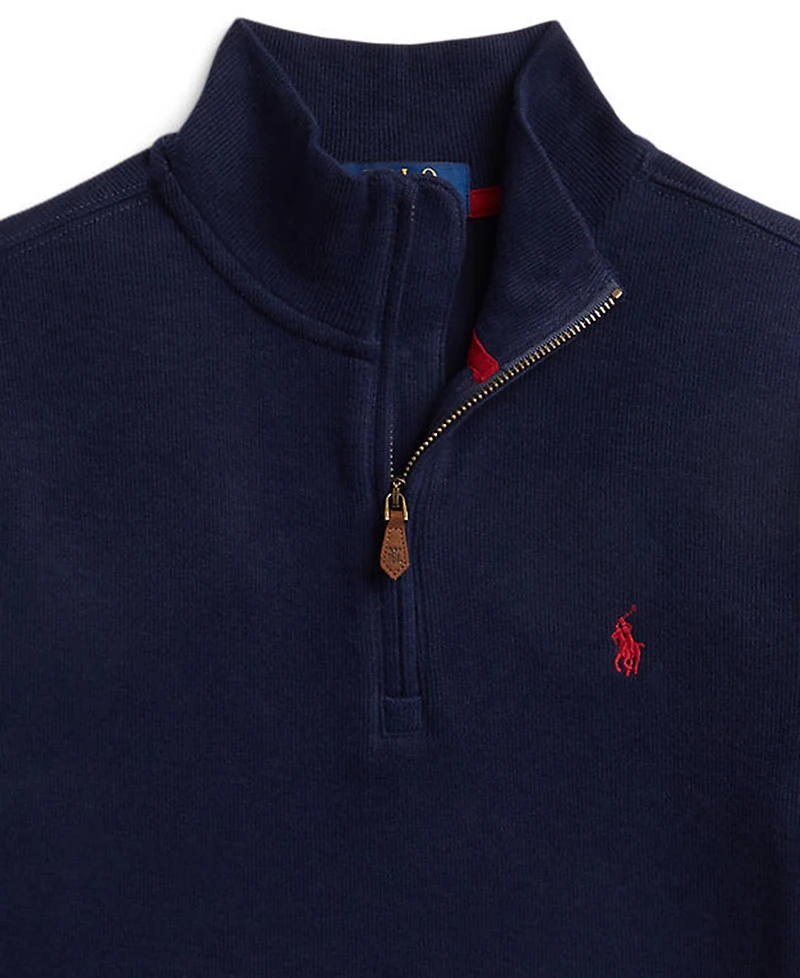 Polo Ralph Lauren Boys' 8-20 Estate Rib Quarter-Zip Sweater