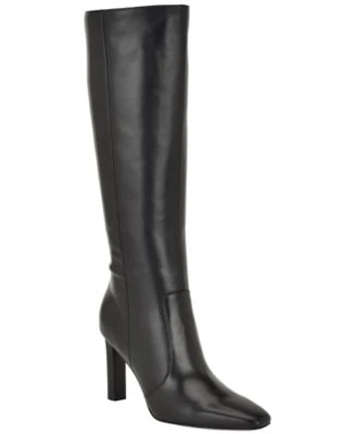Guess Womens Hartin Tall Block Heel Boot Regular Wide Calf
