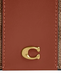 Coach Canvas Signature Essential Slim Mini Card Case Wallet