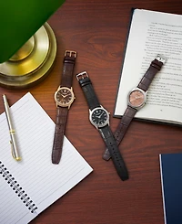 Citizen Men's Rolan Brown Leather Strap Watch 41mm