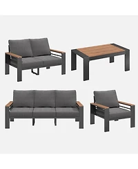 Aoxun 5-Piece Modern Patio Sofa Set C Relax Style Outdoors