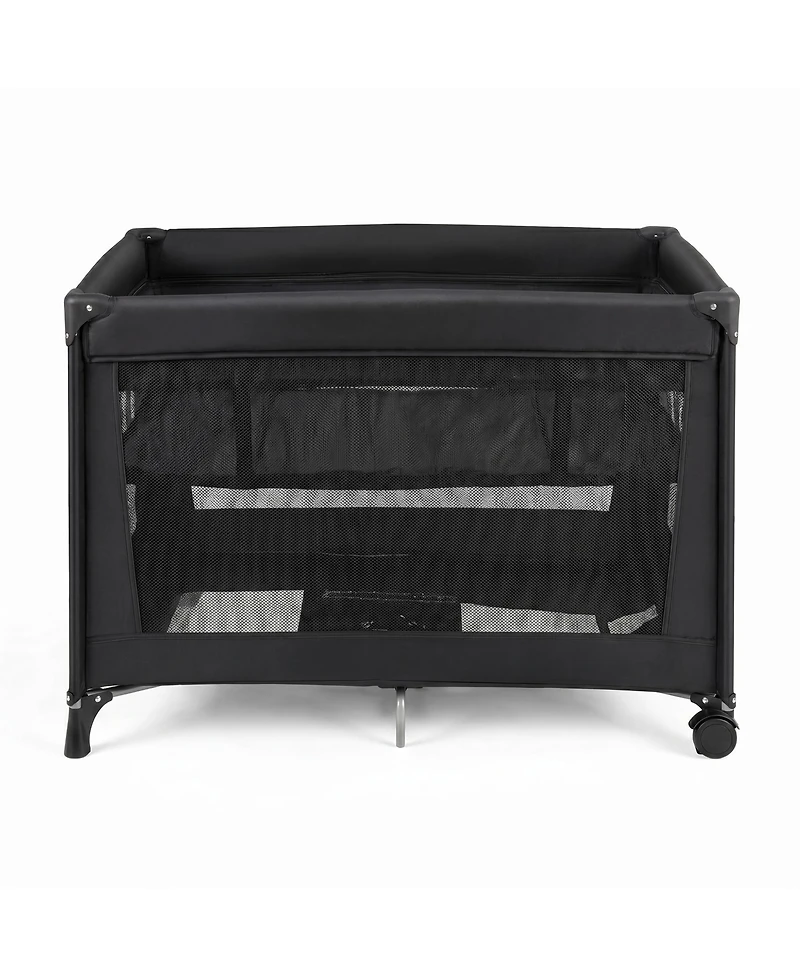 Costway Portable Baby Playard with Soft Mattress, Breathable Mesh Sides