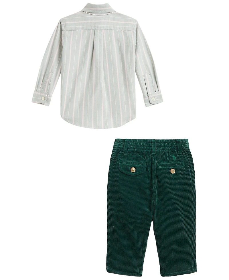 Polo Ralph Lauren Baby Boys' Cotton Oxford Shirt and Corduroy Pants, 2-Piece Set