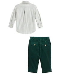 Polo Ralph Lauren Baby Boys' Cotton Oxford Shirt and Corduroy Pants, 2-Piece Set