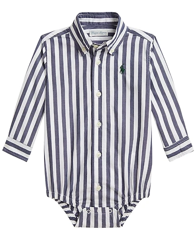 Polo Ralph Lauren Baby Boys' Striped Cotton Poplin Bodysuit