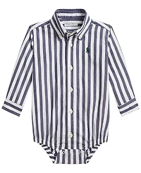 Polo Ralph Lauren Baby Boys' Striped Cotton Poplin Bodysuit