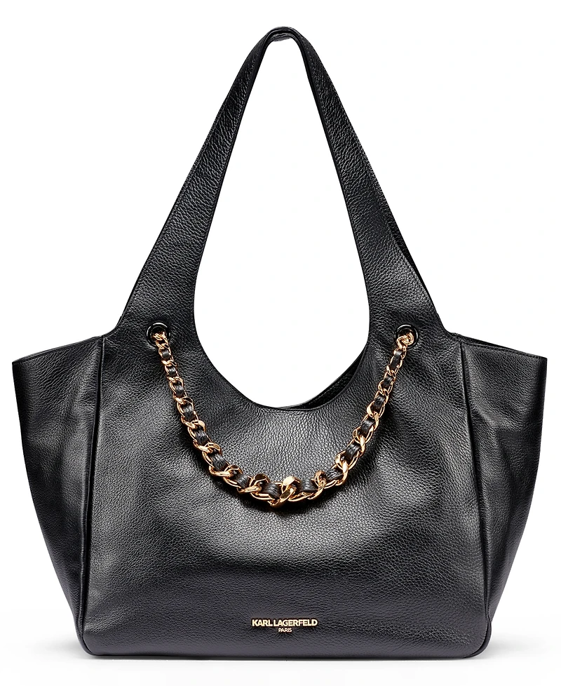 Karl Lagerfeld Paris Ina Leather Extra-Large Tote Handbag