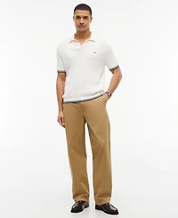 Tommy Hilfiger Men's Cable Knitted Short-Sleeve Polo Shirt