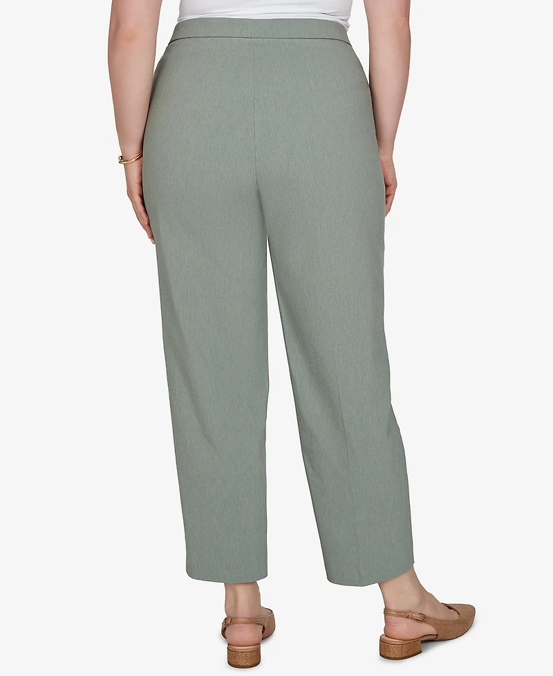 Alfred Dunner Plus Provence Millennium Flat-Front Pull-On Cropped-Ankle Pants
