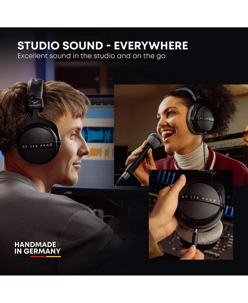 beyerdynamic Dt 770 Pro X Wired Over-Ear Headphones, 48 Ohm, Closed-Back Professional Recording Studio Monitor. Recording, Sound Isolation