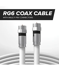 Lofree RG6 Coaxial Cable Dual Shielded Indoor Outdoor Low Loss Clear Signal