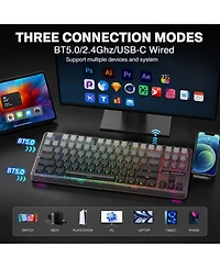Lofree 75 Percent Wireless Hot-Swappable Rechargeable Mechanical Gaming Keyboard