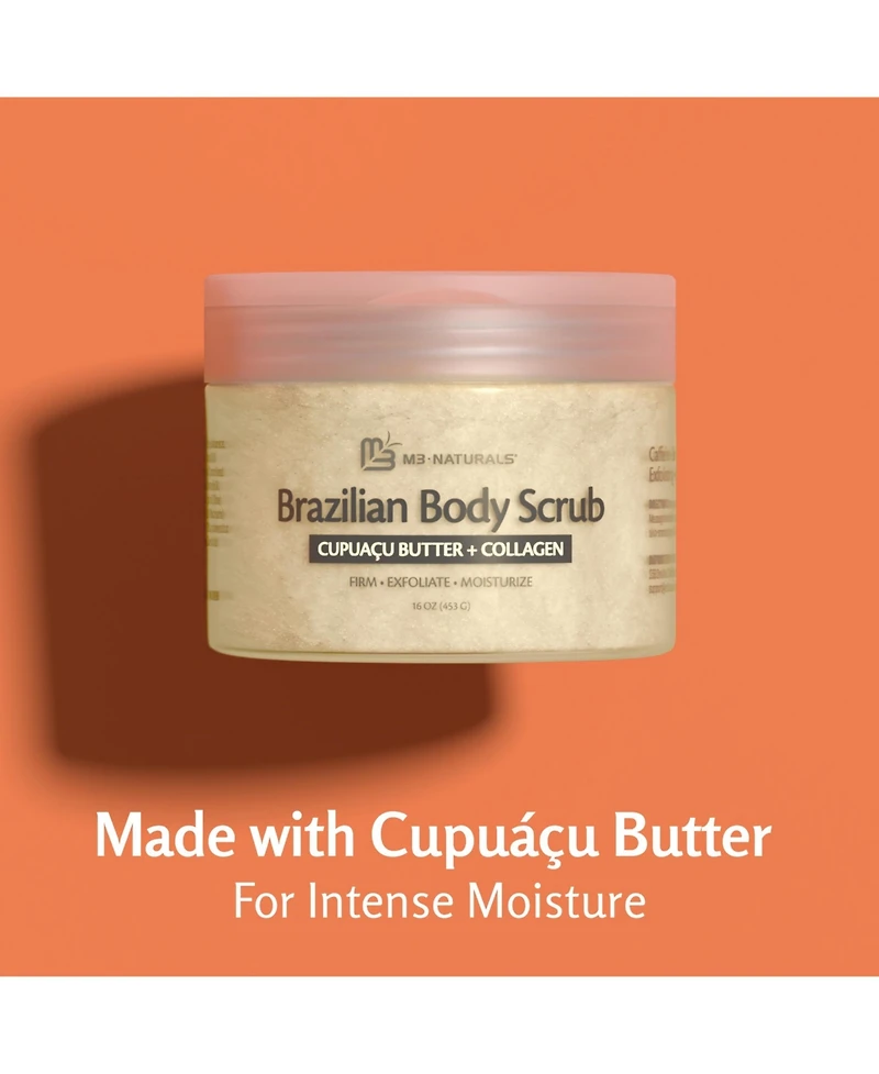 M3 Naturals Brazilian Body Scrub, 16 Ounce