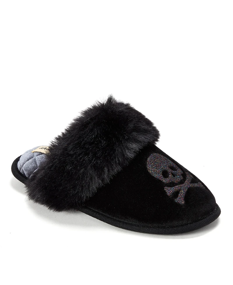 Dearfoams Women's Halloween Velour Scuff Slippers