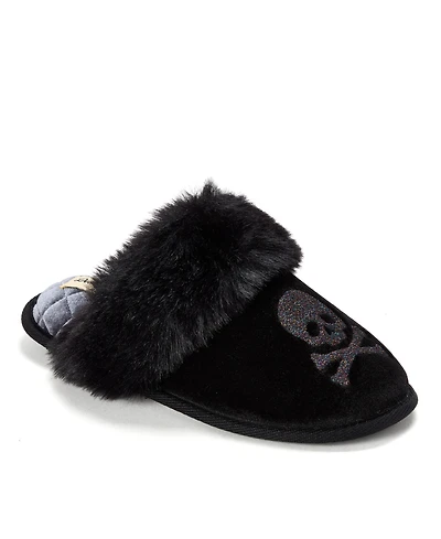 Dearfoams Women's Halloween Velour Scuff Slippers