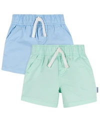 Gerber Baby Boys 2-Pack Shorts, 0-3 Months