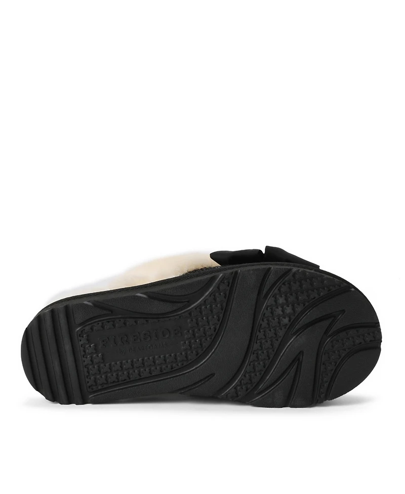 Dearfoams Women's Fireside by Sydney Dream Bow Scuff Slippers