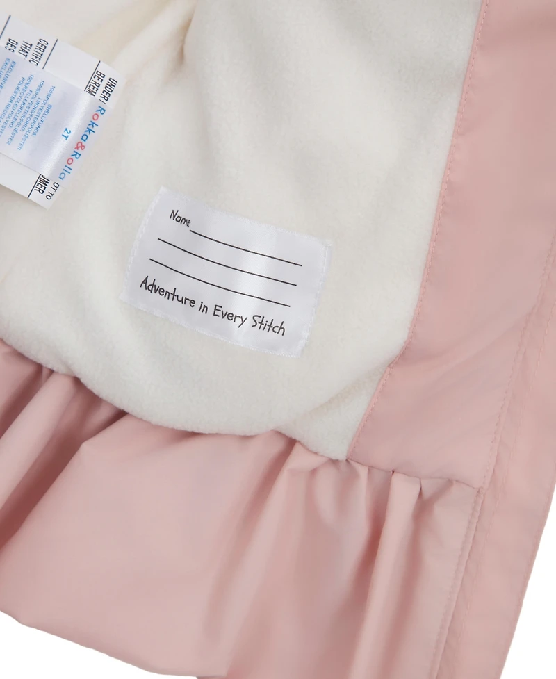 Rokka&Rolla Toddler Girls Rosie Fleece-Lined Ruffle Puffer Coat 2T-5T