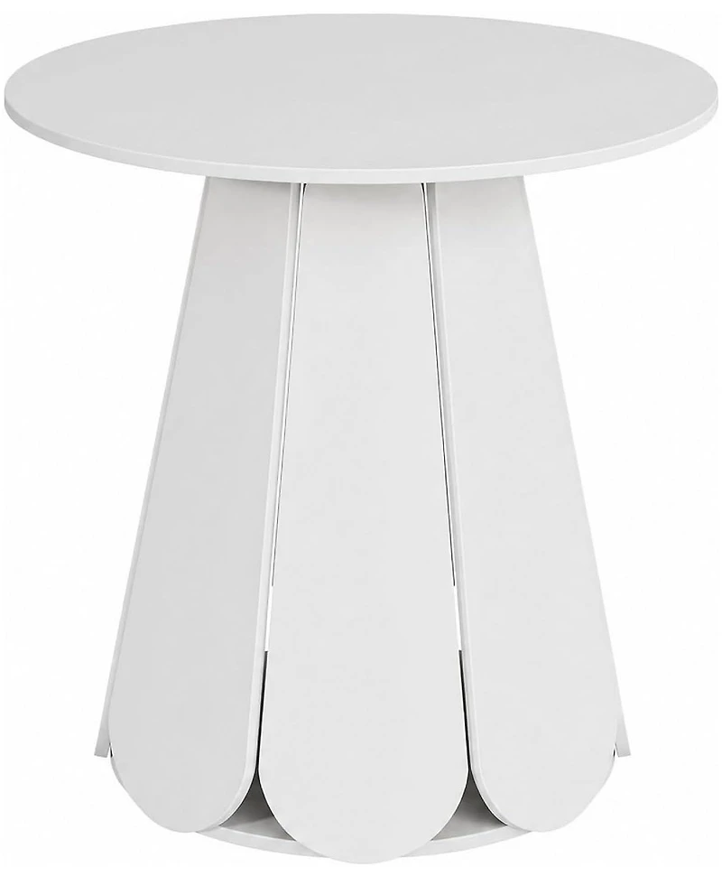 31.5" Round Farmhouse Dining Table with Pedestal Base