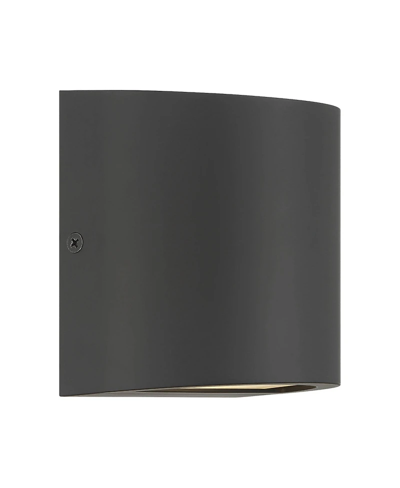 360 Lighting Marisha 4 3/4" High Black Led Outdoor Wall Light Set of 2