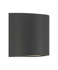 360 Lighting Marisha 4 3/4" High Black Led Outdoor Wall Light Set of 2