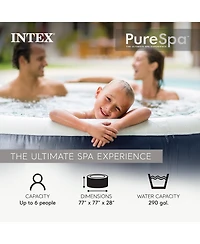 Intex PureSpa Plus Portable Inflatable Jet Spa and Medium PureSpa Benches (2 Pack)