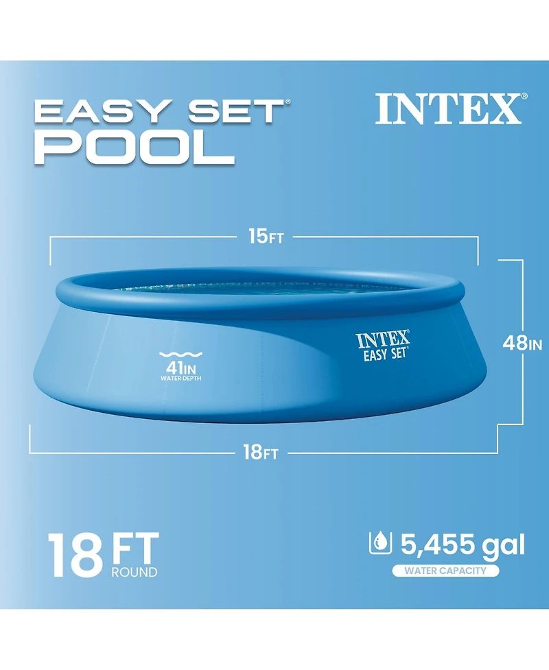 Intex 18' x 48" Inflatable Above Ground Pool Set with Filter Cartridges (6 Pack