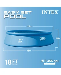 Intex 18' x 48" Inflatable Above Ground Pool Set with Filter Cartridges (6 Pack