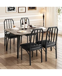 Space-Saving 5-Piece Dining Table Set