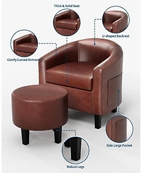 Chair and Ottoman Set