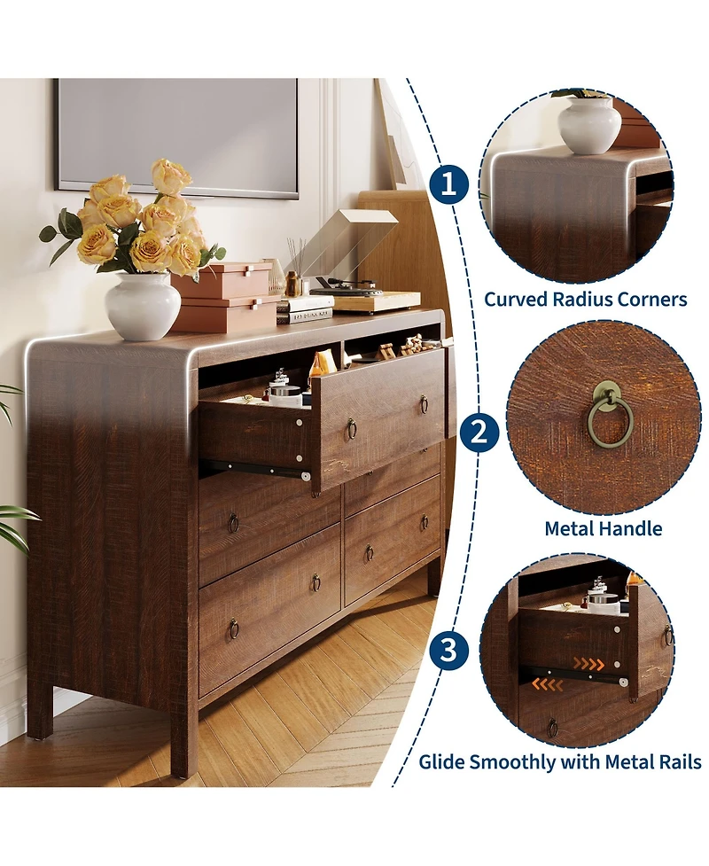 6-Drawer Dresser for Bedroom